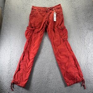 B.D. City Pant Womens XXL Red Cotton Cargo Straight Leg Utility Camping Hiking